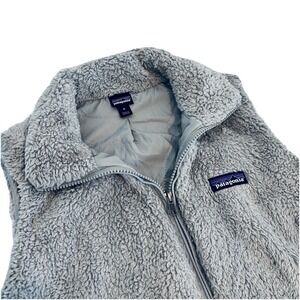 Patagonia Los Gatos Full Zip Sweater Vest Women's M Gray Teddy Bear Super Soft